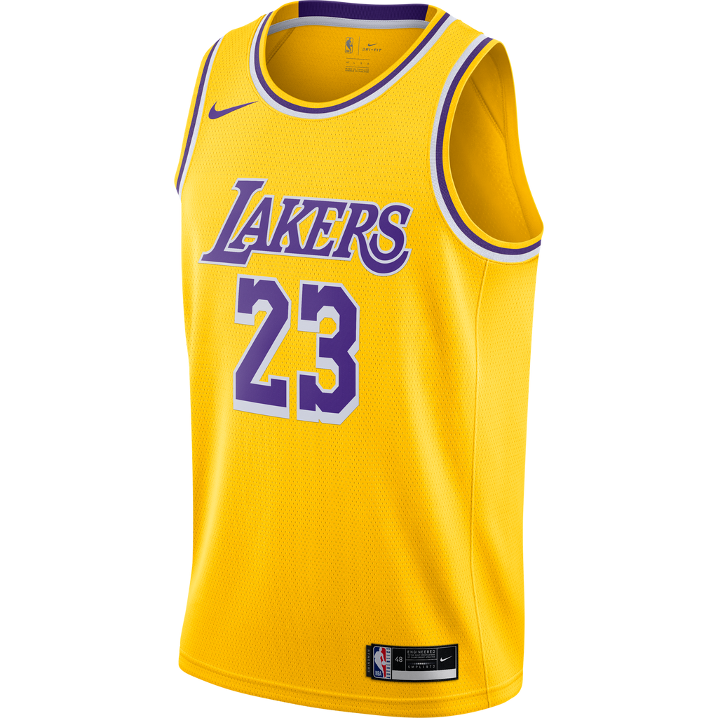 Camisola NBA Los Angeles Lakers LeBron James Icon Edition - Masculina Nike - Amarela
