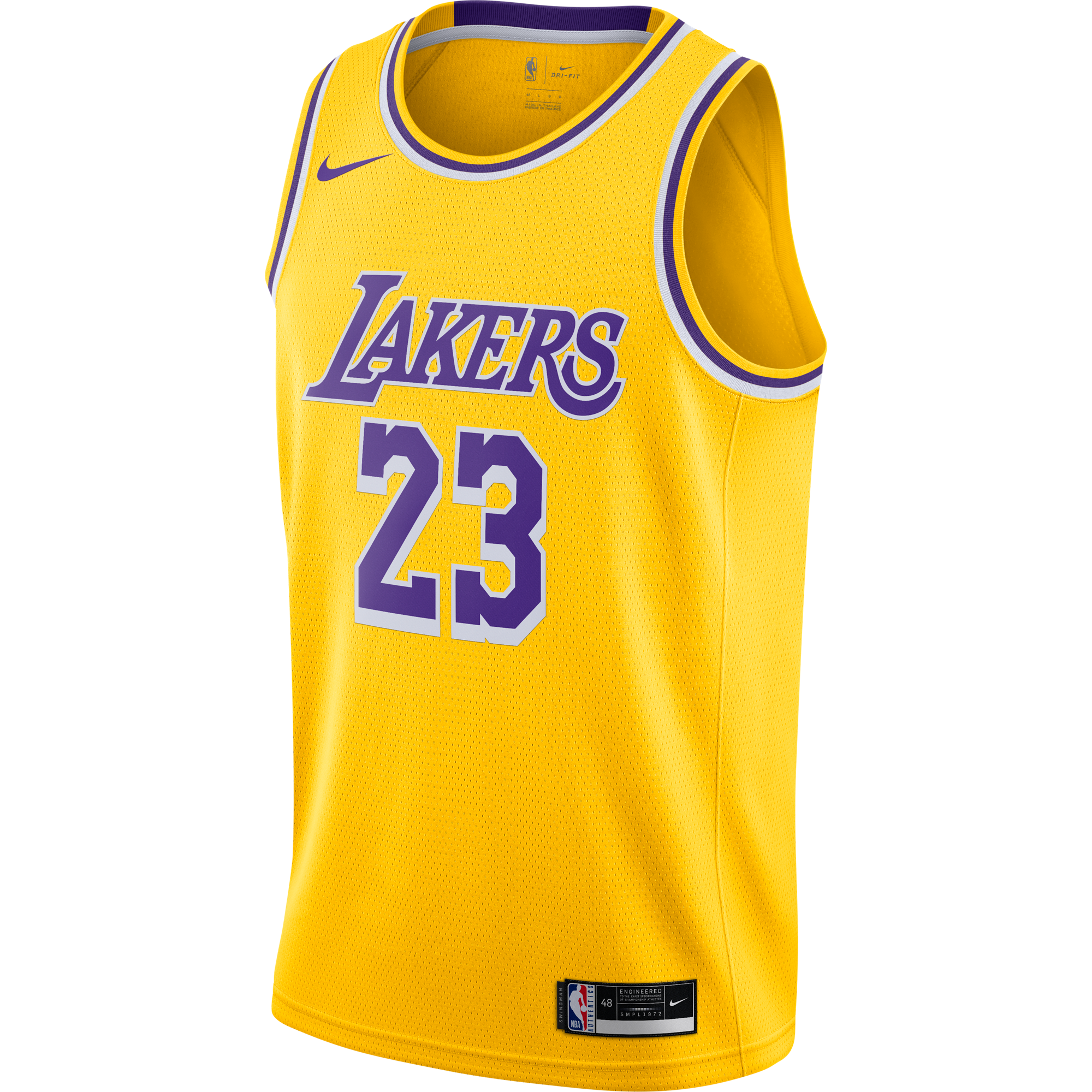 Camisola NBA Los Angeles Lakers LeBron James Icon Edition - Masculina Nike - Amarela
