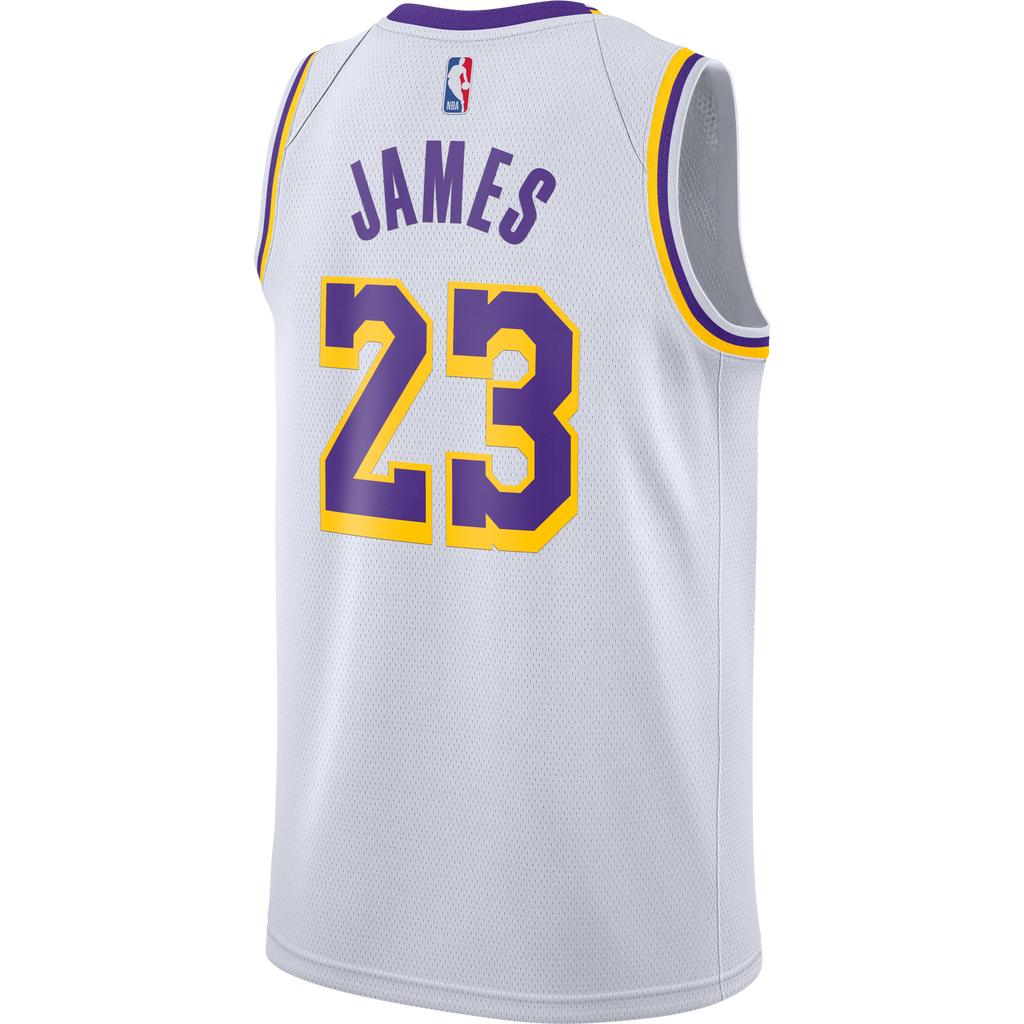 Camisola NBA Los Angeles Lakers LeBron James Association Edition - Masculina Nike - Branca