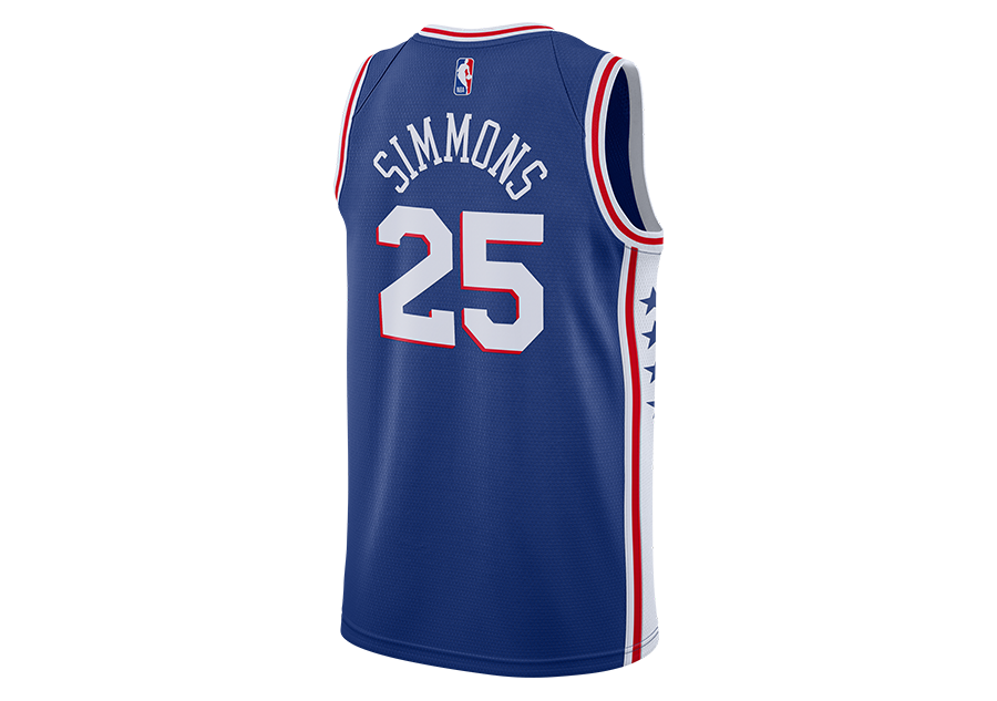 Camisola NBA Philadelphia 76ers Ben Simmons Icon Edition - Masculina Nike - Rush Blue